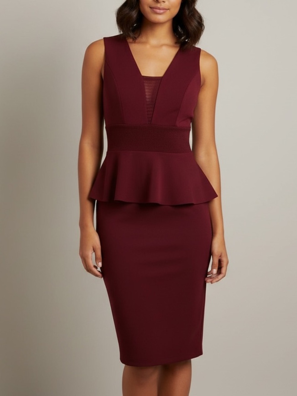 NWT Iris Setlakwe Burgundy Midi Sheath Dress